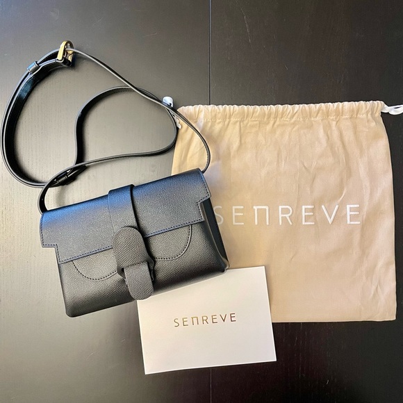 Senreve Handbags - Senreve Aria Belt Bag in Pebbled Noir Leather and Gold Hardware - never used!